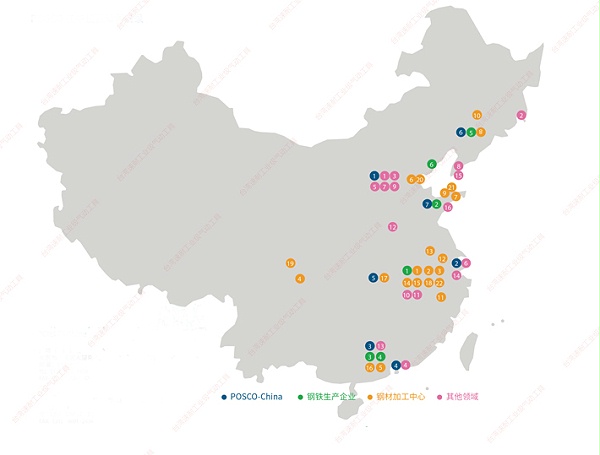 台湾速耐浦项在华分布